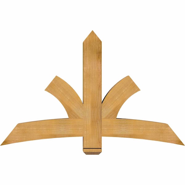 Ekena Millwork Davenport Rough Sawn Timber Gable Bracket, Western Red Cedar, 60"W x 38"H x 6"D x 6"F, 15/12 Pitch GBW060X38X0606DAV00RWR - main
